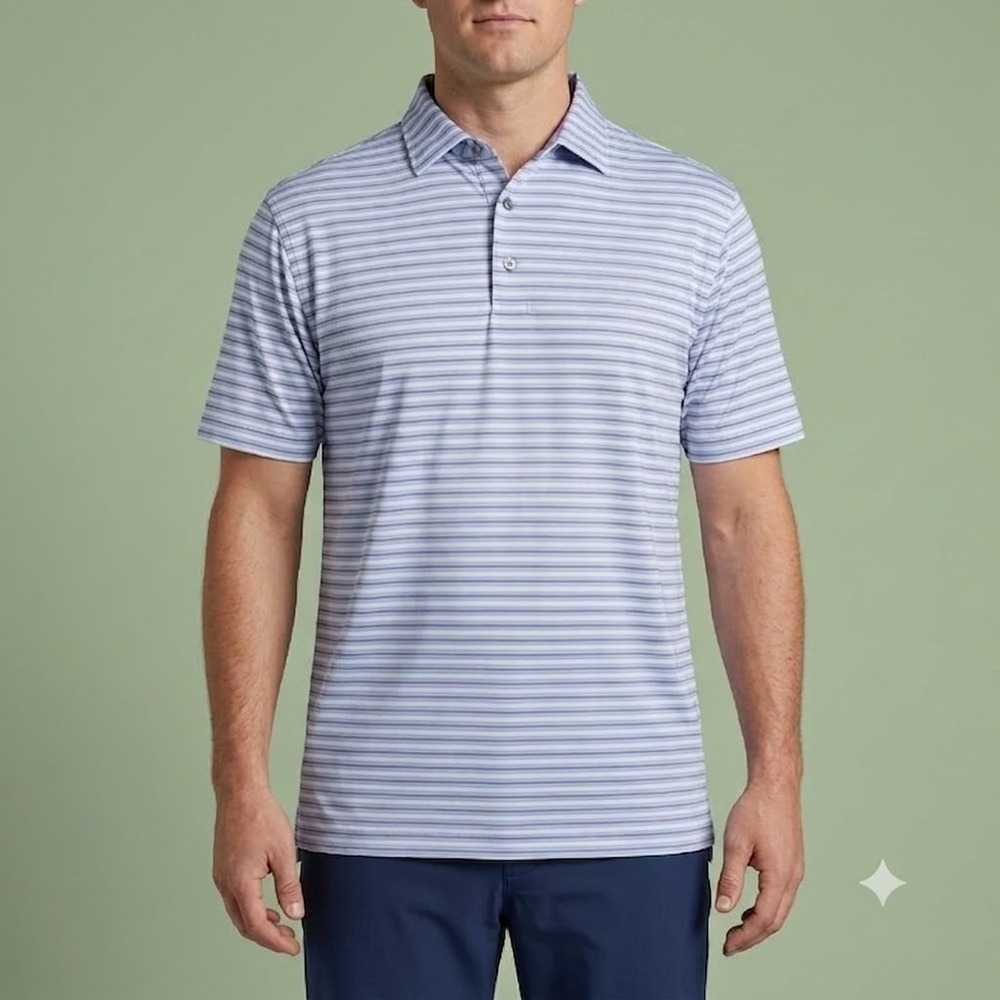 FootJoy FJ ProDry Striped Golf Polo Shirt Mens XL Purple‎ Gray Performance EUC